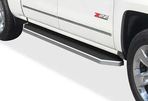 Vista 11 de APS IBOARD - Estribo para camioneta de 4 puertas de tamaño completo para Chevy/Gmc Silverado/Sierra Crew Cab Aluminio negro