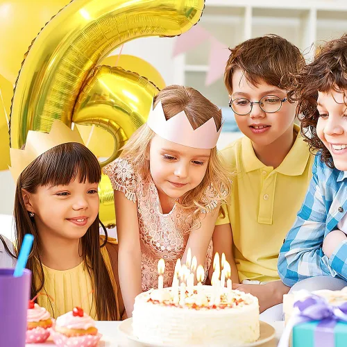 Vista 5 de Globos dorados de 40 pulgadas con números y letras del número 16, decoraciones de cumpleaños de 16 para niños, globos del número 6 y 1 incluidos Oro