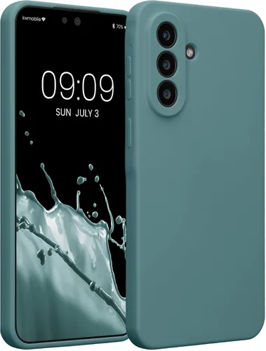 Vista 169 de kwmobile Funda compatible con Samsung Galaxy A13 4G - Funda delgada de silicona TPU - Acabado suave al tacto - Amarillo radiante