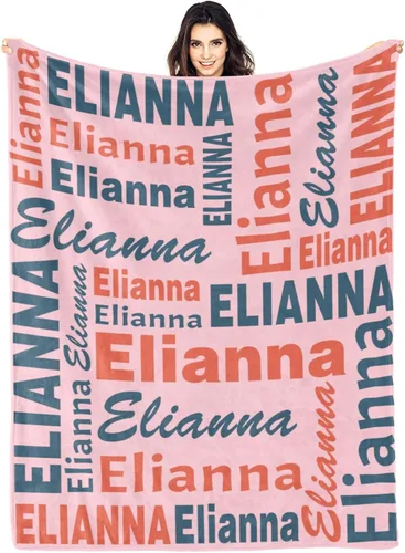 Vista 21 de Manta personalizada con nombre, manta personalizada con nombre, manta personalizada para adultos, niños y bebés, manta personalizada con monograma