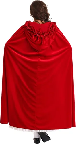 Vista 5 de Disfraz de capucha roja de lujo para niñas, traje de capucha roja para niños