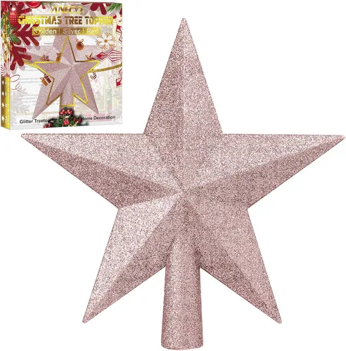 Vista 10 de Aneco Mini adorno para árbol de Navidad con purpurina a prueba de roturas, decoración de árbol de Navidad para adorno de vacaciones o decoración