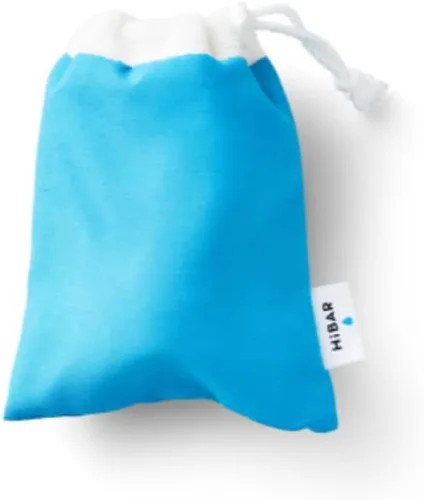 Vista 3 de HIBAR Bolsa de viaje de 2 unidades, bolsa de viaje para champú y acondicionador, bolsa de viaje portátil de tela de rizo con cordón, funda
