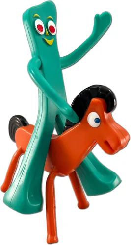 Vista 4 de NJ Croce Gumby & Pokey - Par de figuras flexibles y posables de 6 pulgadas, juguete retro divertido