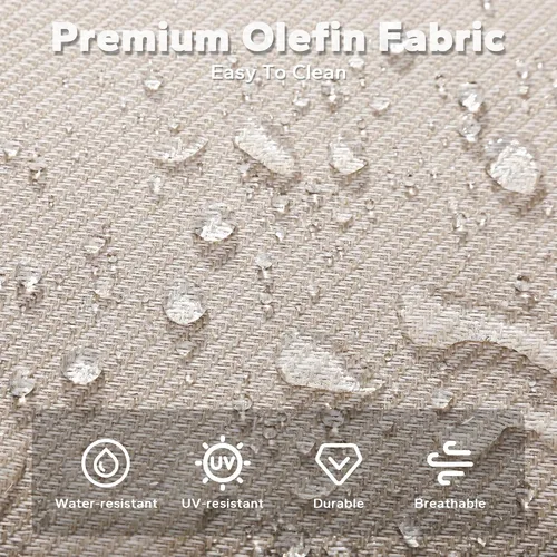 Vista 4 de Sofá de Mimbre Metálico para Patio de 75", Sofá Sillón de Ratán para Exteriores de 3 Asientos para Todo Tipo de Clima con Cojines Premium