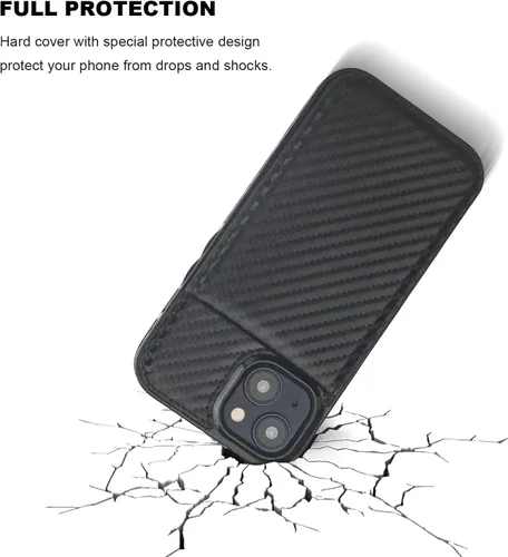 Vista 78 de KIHUWEY - Funda tipo cartera compatible con iPhone 15 con soporte para tarjetas de crédito, cierre magnético, soporte de cuero premium, cubierta