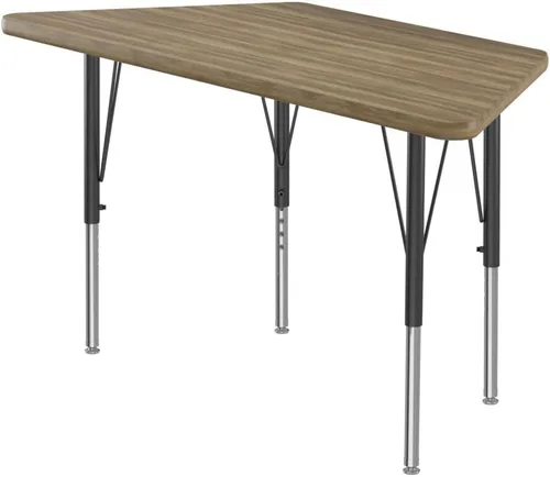 Vista 22 de Correll - Mesa rectangular de actividades para el aula de 24 x 36 pulgadas, altura ajustable (19-29 pulgadas), parte superior de nogal colonial