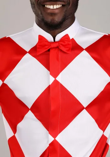 Vista 3 de Disfraz de Camisa de Jockey Roja para Adulto Multicolor