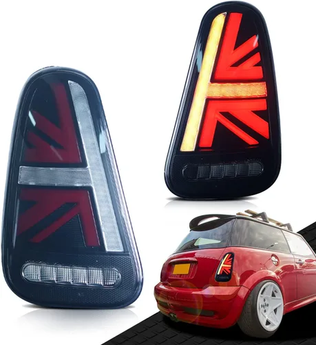 Vista 8 de Ensamble de Luces Traseras Archaic Compatible para Mini Cooper R50 R52 R53 2001-2007, Lámparas Traseras Union Jack para Mini Cooper