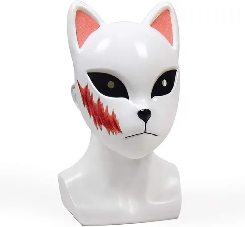 Vista 3 de Demon Slayer Kimetsu No Yaiba Sabito Fox M-a-s-k accesorios para cosplay