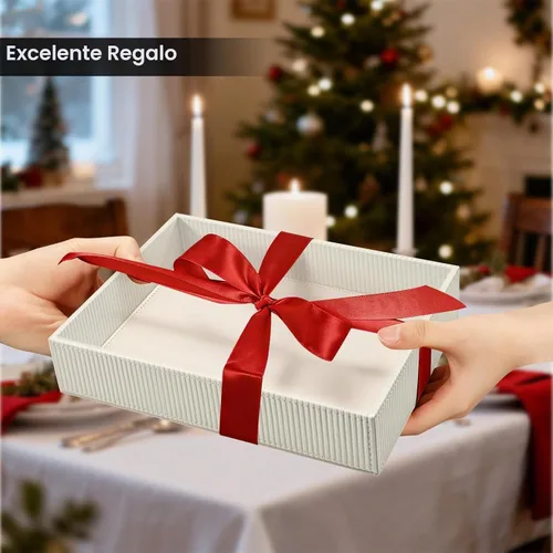 Vista 7 de SITHON Bandeja de valet organizador de escritorio de cuero PU Catchall Rayas Blanco Perla