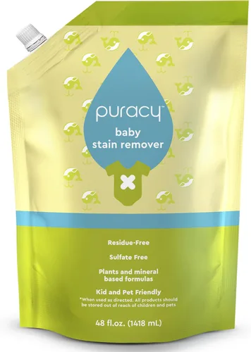Vista 8 de Puracy Removedor de manchas para ropa de bebé y pañales de tela, artículos esenciales imprescindibles para bebés recién nacidos, spray de lavandería