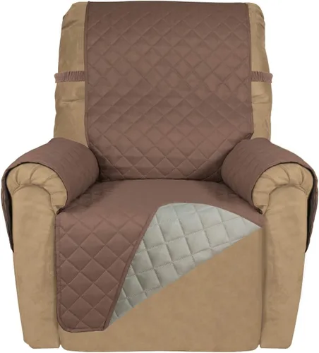 Vista 21 de PureFit - Funda de sofá acolchada reversible, protector de muebles impermeable, funda de sofá lavable con espuma antideslizante y correas elásticas