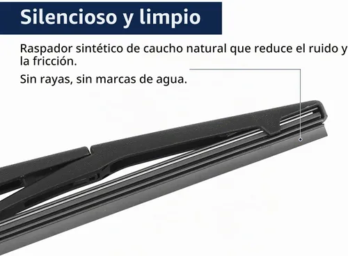 Vista 4 de X AUTOHAUX Juego de brazos de limpiaparabrisas trasero para Jeep Cherokee KL 2014-2019 14 pulgadas
