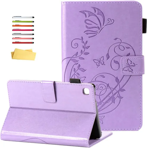 Vista 18 de Galaxy Tab A7 Lite 8.7 pulgadas SM-T225/T220 Trifold Case 2021 Modelo 2021 Ultra Delgada Funda Folio Ligero con Soporte Multi-Ángulo Delgado Cuero