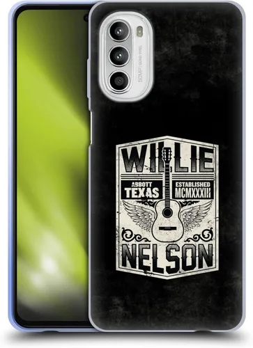 Vista 10 de Head Case Designs Officially Licensed Willie Nelson Black and White Grunge Soft Gel Case Compatible with Motorola Moto G52