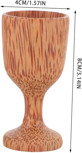 Vista 2 de BESPORTBLE Elegante copa decorativa de madera de agua taza de cóctel de madera ideal para picnic barbacoas