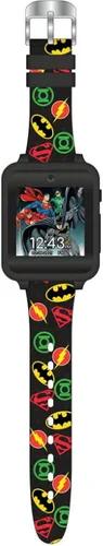 Vista 2 de Accutime DC Justice League - Reloj inteligente interactivo para niños, Negro -, Estampado De Personajes