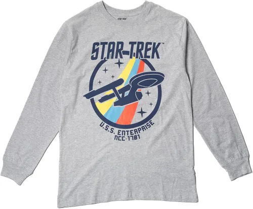 Vista 3 de Star Trek Paquete de 2 camisetas gráficas de manga larga para adultos pequeños a niños grandes