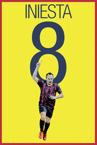 Vista 3 de Póster de Andres Iniesta de Barcelona Soccer Print – Arte de fútbol – Impresión de fútbol sin marco – Decoración de fútbol – Póster de fútbol