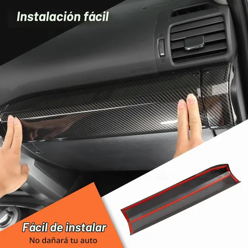 Vista 6 de JeCar 3 piezas de revestimiento de tablero de fibra de carbono Accesorios interiores para Toyota 4Runner 2010-2024