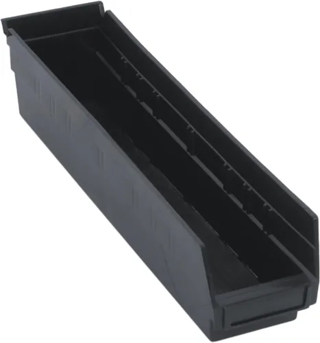 Vista 3 de Quantum Storage QSB103 - Contenedores de plástico anidables resistentes para farmacia, hospital y almacén, labio colgante y 7 ranuras divisoras, Azul