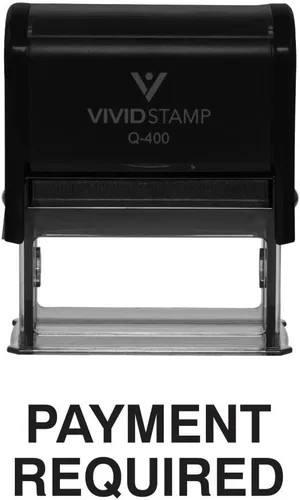 Vista 12 de Sello de goma autoentintado para oficina (tinta negra) - mediano Negro
