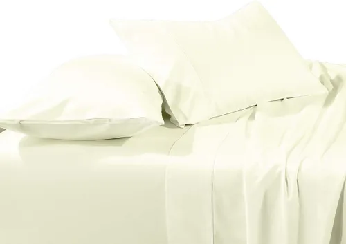 Vista 29 de LaxLinen 4 PCs Sheet Set (+30 Inch) Extra Deep Pocket Twin/Single Bed Size, Aqua Solid 600 Thread Count 100% Egyptian Cotton
