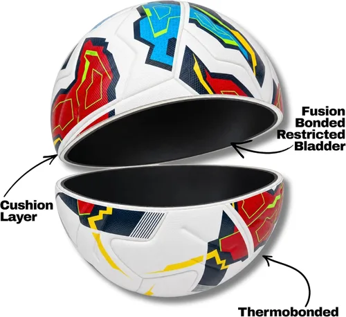 Vista 2 de Soccer Innovations Speed Demon - Balón de fútbol NFHS, diseño de 12 paneles, tamaño 5, alta visibilidad