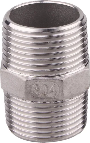Vista 2 de Boquilla hexagonal macho NPT de 1 pulgada - DERPIPE acero inoxidable 304 roscado para kit de preparación, aplicación de tuberías caseras