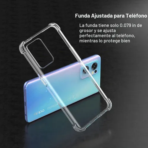 Vista 4 de USTIYA Caso para Reno 7 5G Clear TPU cuatro esquinas cubierta protectora transparente suave funda
