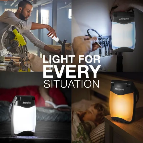 Vista 6 de Energizer Weatheready - Linterna portátil LED plegable, funciona con pilas, resistente al agua, linterna de campamento y luz de emergencia, paquete