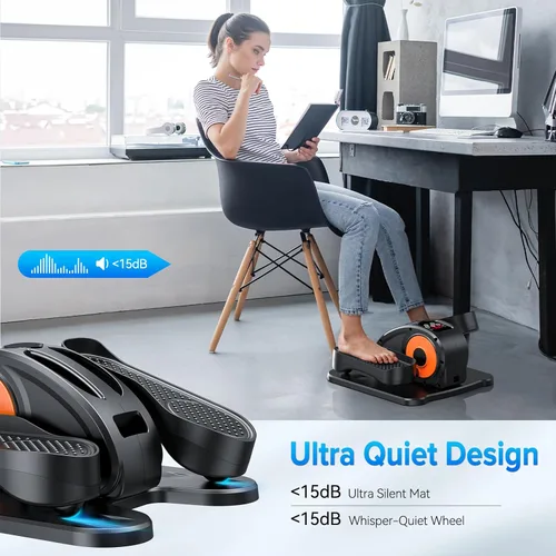Vista 8 de GUGTTR Under Desk Elliptical Machine, Electric Elliptical Leg Exerciser for Seniors Fully Assembled, Quiet & Portable Electric Seated Pedal