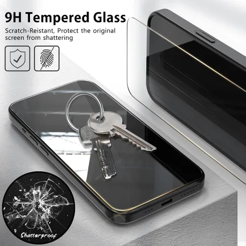 Vista 2 de Funda magnética para iPhone 15 Pro Max, funda magnética delgada metálica mate TPU [compatible con accesorios Magsafe], protector de pantalla