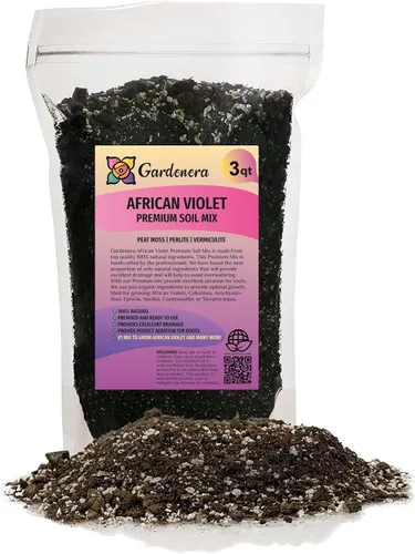Vista 10 de Gardenera Mezcla de suelo prémium para violetas africanas y gesneriada, 1 cuarto de galón, perlita hortícola, vermiculita y musgo de turba esfagnum
