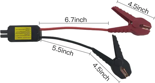 Vista 8 de MEGAWISE Abrazaderas de arranque inteligentes, cables de abrazadera de refuerzo automotriz, abrazaderas de cocodrilo de repuesto con pantalla LCD