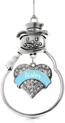 Vista 140 de Colgante de plata con diseño de Detroit con forma de corazón y muñeco de nieve con circonitas cúbicas