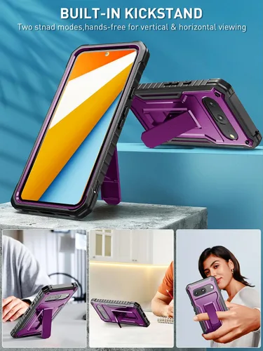 Vista 4 de ExoGuard Funda para Google Pixel 8, funda protectora de goma resistente a los impactos a prueba de golpes, funda protectora para teléfono