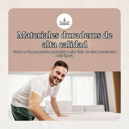 Vista 8 de Protector de colchón orgánico impermeable tamaño individual – Protector de colchón 100% impermeable con protección de triple capa extrasuave