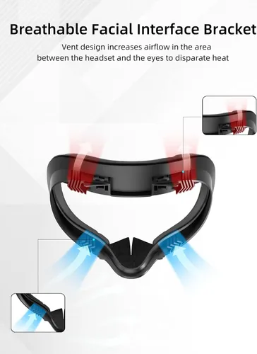 Vista 4 de Juego de cinco piezas de interfaz facial VR y cubierta de agarre para controlador táctil compatible con Quest 2