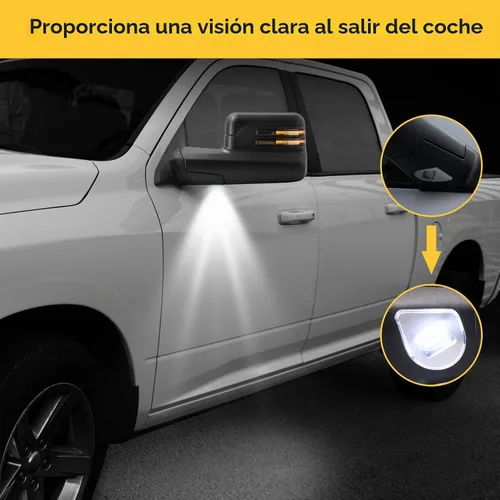 Vista 7 de Sanooer - Espejos de remolque para Dodge Ram 1500 2009-2018 2010-2018 2500 3500 par Negro
