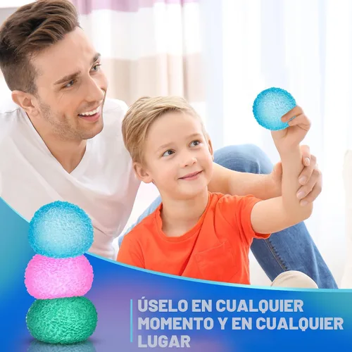 Vista 4 de 3 bolas antiestrés para adultos, bola blanda sensorial con textura de gel de memoria para niños y adultos, ejercicios de mano, regalos de fiesta