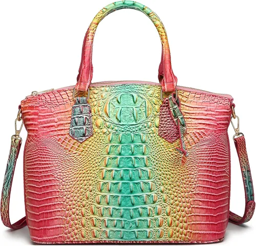 Vista 30 de Makcr Joacbv Bolso Satchel para Mujer Bolso Bandolera Largo Elegante Bolso Tote Asa Superior Cuero Vegano Bolsos de Mano para Damas Patrón en Relieve