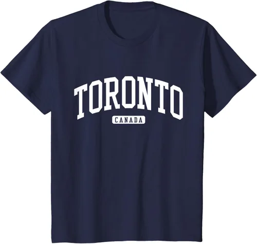 Vista 52 de Camiseta estilo universitario de Toronto Canada, Negro