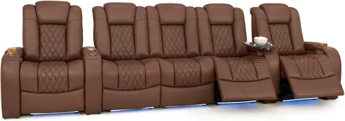 Vista 72 de Seatcraft Asientos de cine en casa Virtuoso LT Tawny Single reclinable Leonado
