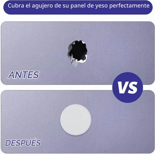 Vista 3 de Protector de pared redondo de 3 1/4 pulgadas, paquete de 10 pomos de puerta, protectores de pared rígidos de vinilo rígido, color blanco