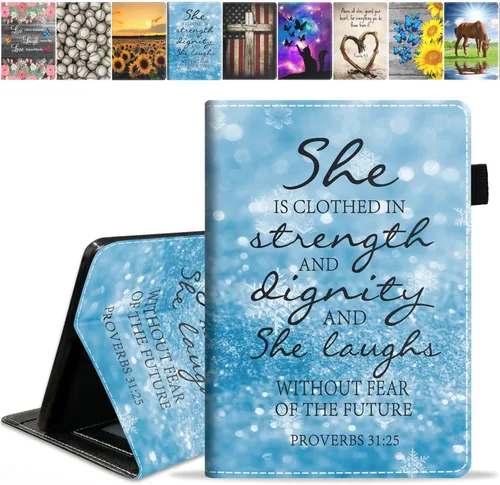 Vista 17 de Funda para tableta Amazon Fire Max 11 (11 pulgadas, 13ª generación, versión 2023), funda de piel sintética con ranura para tarjeta y apagado Retro
