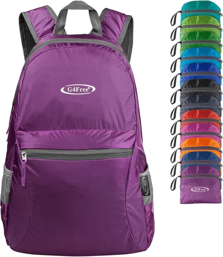 Vista 11 de G4Free Mochila plegable ligera de 20L para viajes, senderismo, mochila plegable para hombres y mujeres