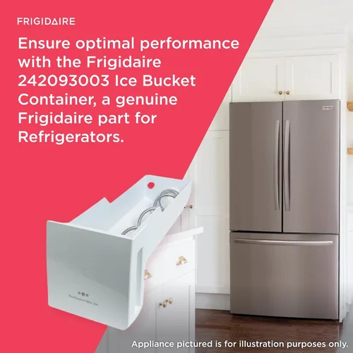 Vista 4 de Frigidaire 242093003 Contenedor de cubo de hielo para refrigeradores, color blanco