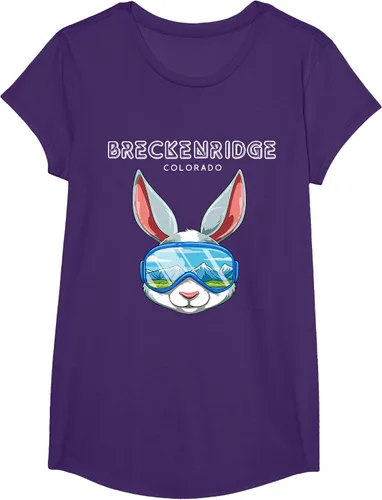 Vista 16 de Breckenridge Colorado USA - Camiseta de esquí y snowboard de conejo, Negro, S